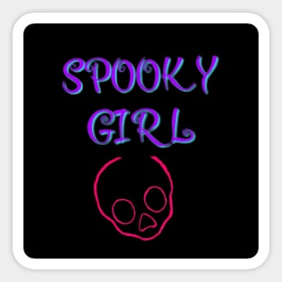 Spooky girl design Sticker